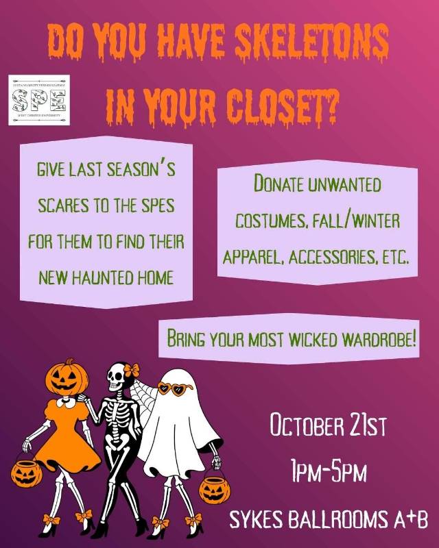 flyer for 2025 halloween donation drive