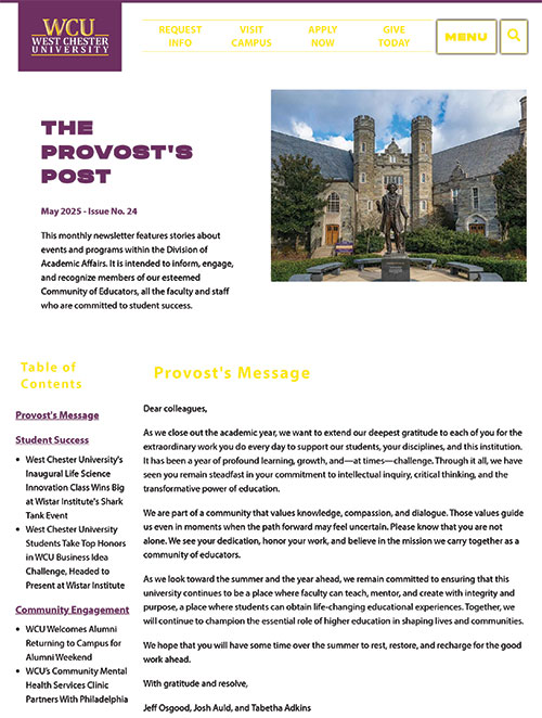May Provost Post issue 2025