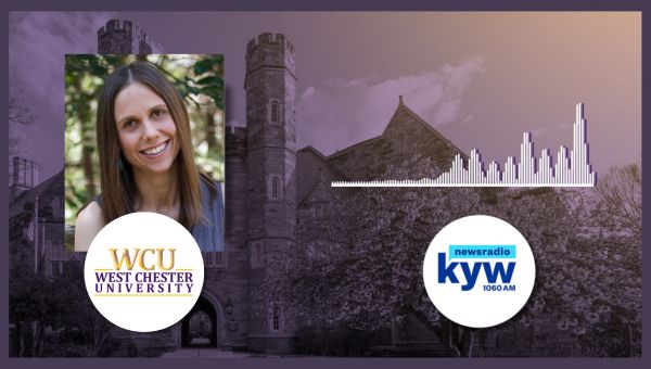 Ellie Brown with WCU logo and KYW logo