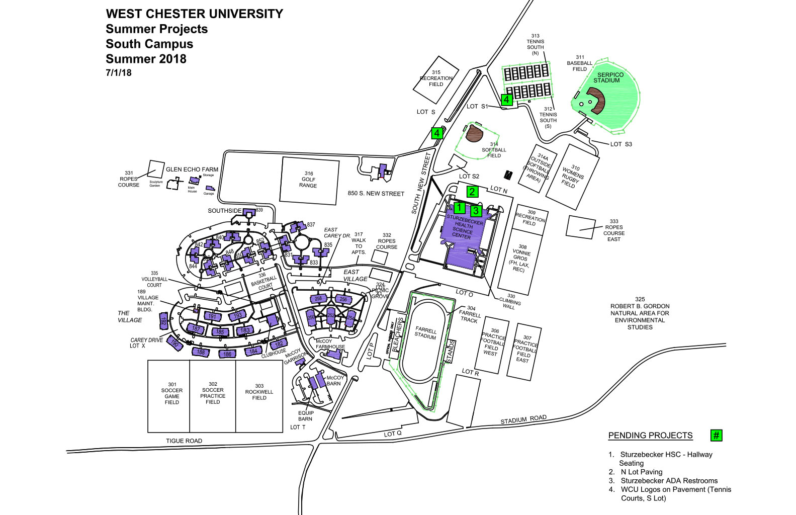 campus map west chester university north campus honors