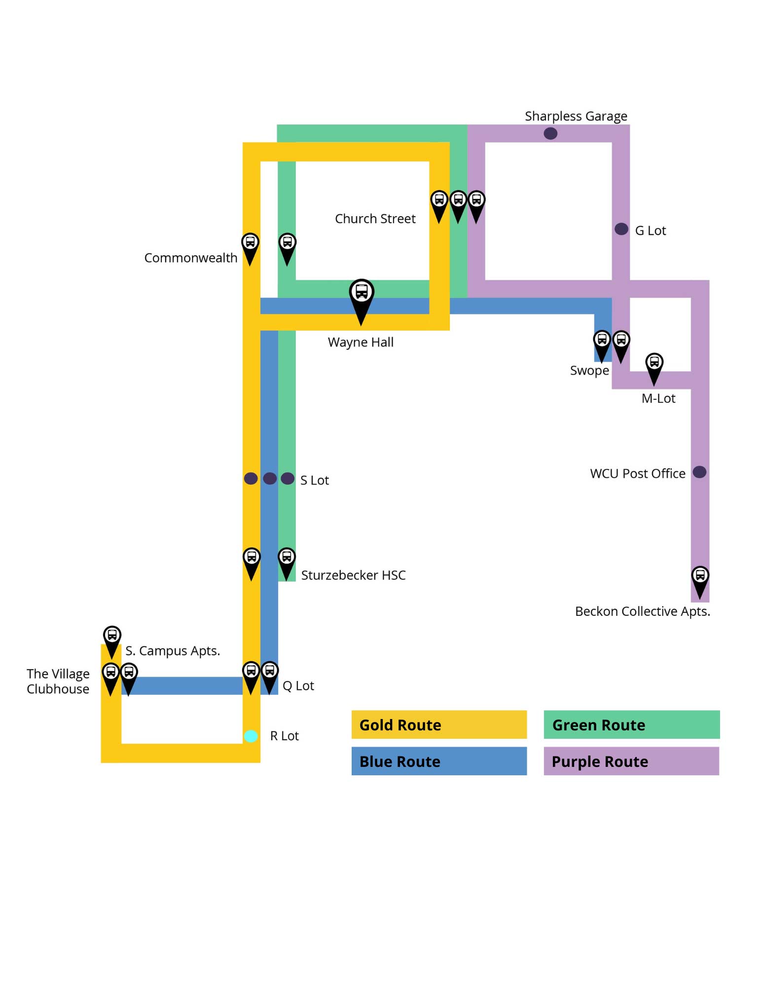N-S Shuttle Map