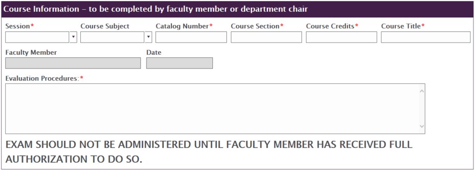 Faculty Review of Credit by Exam Form 7