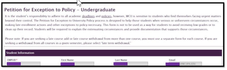 New Petition Process Dean 5