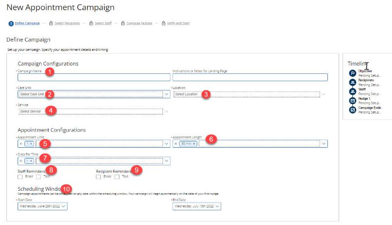 Setting Up an Appointment Campaign 3
