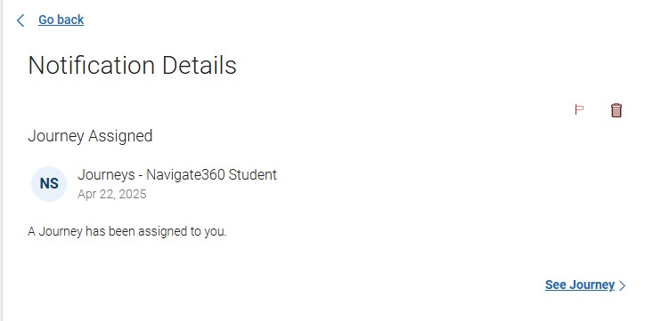 Journey details screenshot