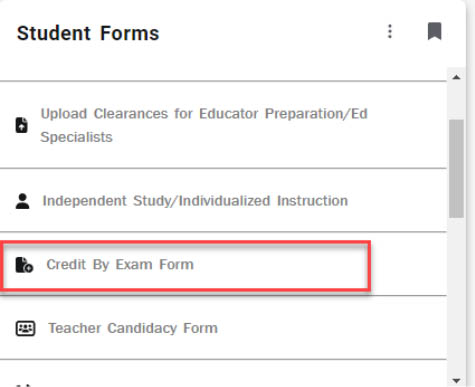 Student forms