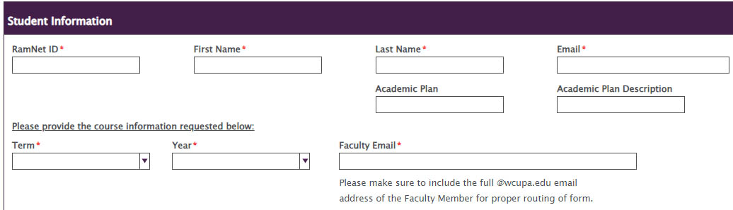 Student information