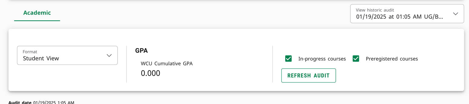 Example of the Academic Summary Section