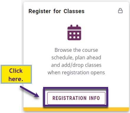 Fig 1: Register for Classes Card