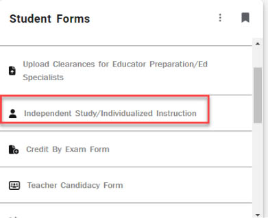 Independent Study link