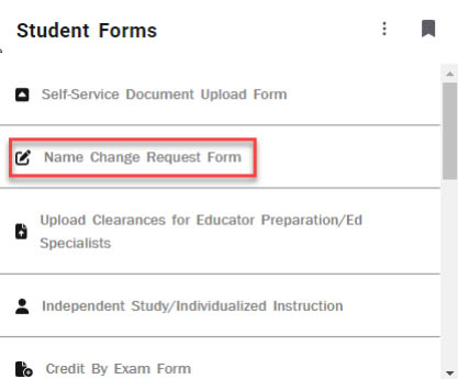 Student forms