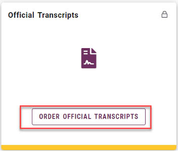 Official Transcripts Card in RamPortal