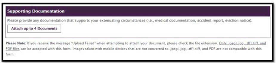 Supporting documentation