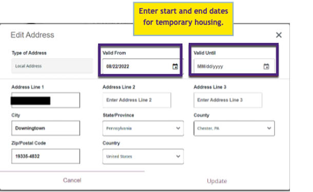 Fig. 3: Edit Address Window