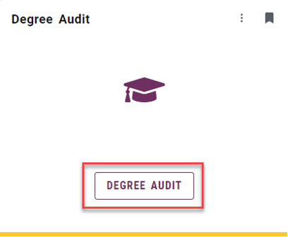 Degree audit card