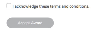 Accept award