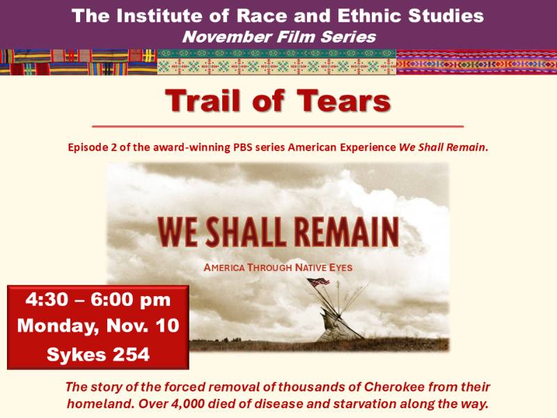 Trail of Tears flyer