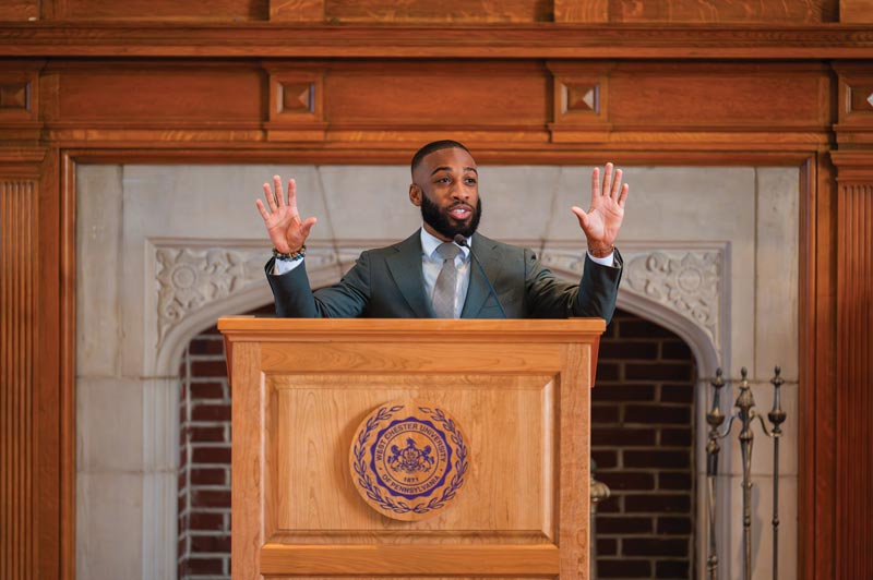 Dr. Kyle J. Boyer delivered the fifth Annual Dr. Clifford DeBaptiste Frederick Douglass Institute Lecture in October.