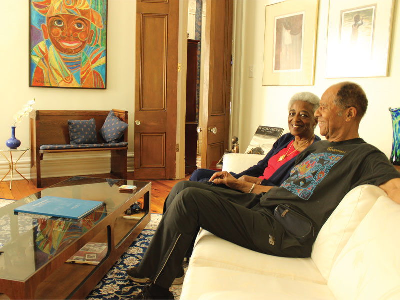 Rudine Sims Bishop at home with her husband, Jim, a retired professor, The Ohio State University. PHOTO CREDIT: Courtesy of The Ohio State University