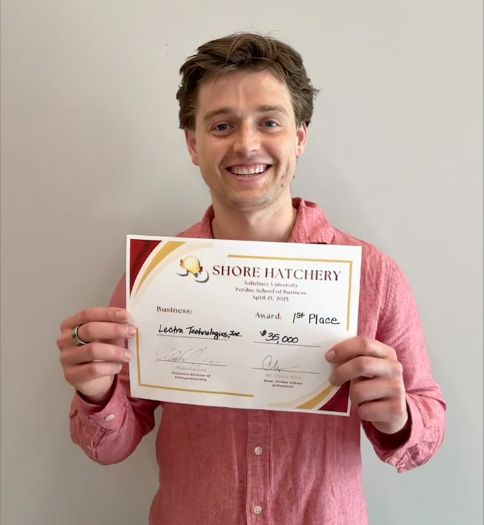 West Chester University (WCU) alumnus Jake Henry won first place and a $35,000 prize at the Philip E. and Carole R. Ratcliffe Foundation Shore Hatchery Program competition