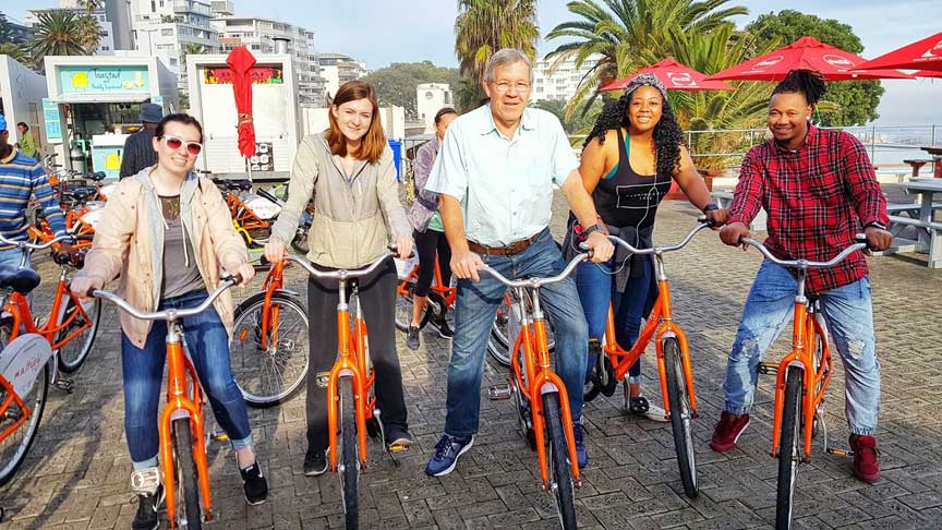 Group on bikes