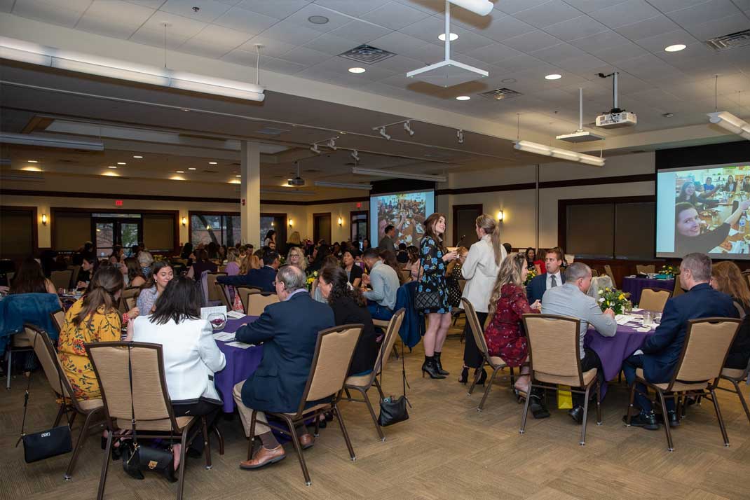 Centennial banquet large photo of WCU students