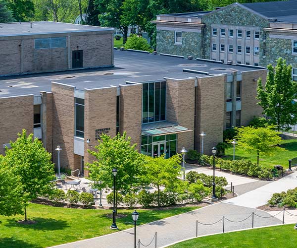 Drone shot of the Library