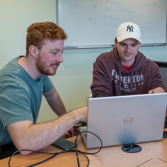 Students working on Laptops