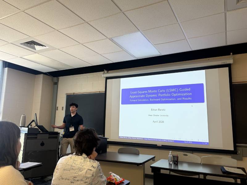 Ethan Baratz at the EPaDel Spring 2026 Section Meeting, Shippensburg University, April 11, 2026.