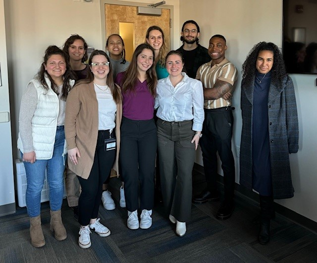 group of student clinicians standing